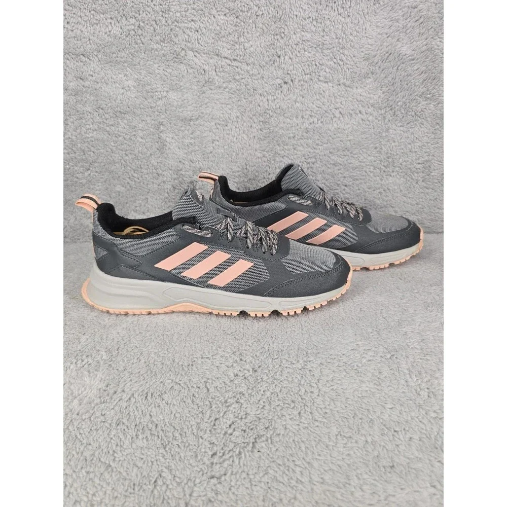 Adidas Shoes Womens Sz 10 Rockadia Trail Running Sneakers Gray Glow Pink EG2523
